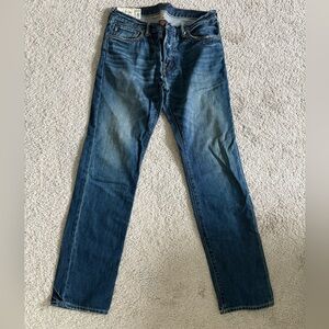 abercrombie & fitch rollins low rise skinny jeans men size 33x32 used denim